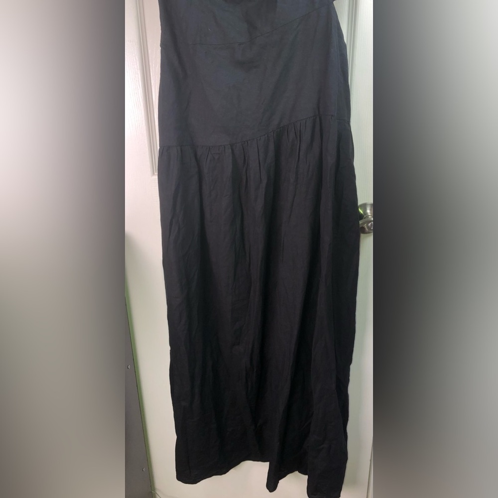 VENUS Black Linen Cutout Maxi Dress - Jet Black several sizes NWOT - Picture 5 of 16